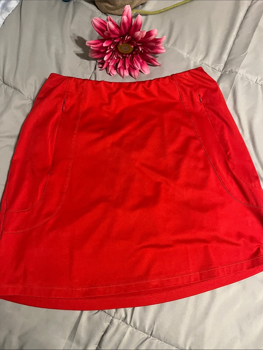 Tail Bright Red A-Line Skirt size small